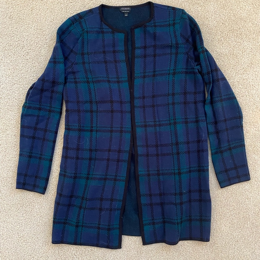 Holiday plaid sweater